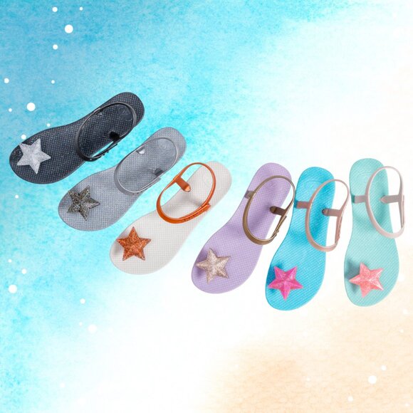 ZHOELALA – Sandals Comfort "BIG STAR" • Saturn Mist - Picture 6 of 10